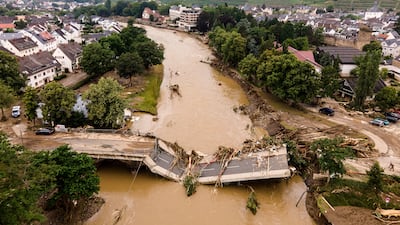 The Ahr, a tributary of the Rhine in western Germany, catastrophically burst its banks two years ago. EPA