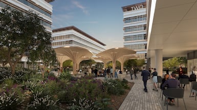 An artist's impression of Yas Business Park, which will be developed by Aldar Properties on Yas Island in Abu Dhabi and is expected to be completed in the first half of 2027. Photo: Aldar