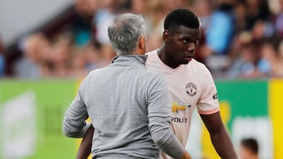 Manchester United manager Jose Mourinho, left, had previously claimed he had no issues with Paul Pogba. Reuters