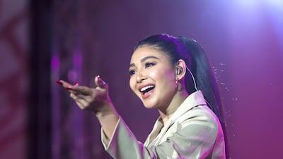 Nadine Lustre performs.