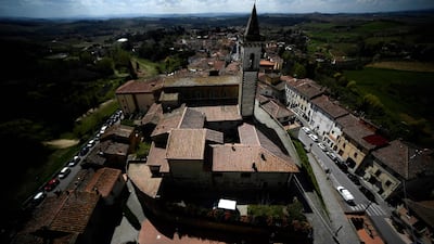 A view taken on April 9, 2019 from the Conti Guidi castle. AFP