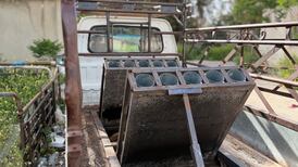 Internal security units seized rockets and launch platforms concealed on a civilian vehicle during an operation targeting suspected Hezbollah-linked operatives. Photo: Syrian Ministry of Interior / X