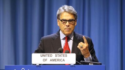 US Energy Secretary Rick Perry described the strike on Saudi Arabia as unacceptable. AP
