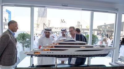 Sheikh Hamdan bin Mohammed bin tours the Dubai Boat Show.