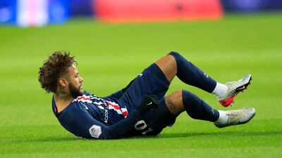 Neymar was coming back from injury for PSG after more than a month out of action. AP