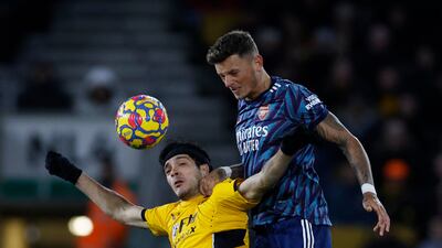 Ben White - 7: First real chance of game fell to defender after 20 minutes but his shot was blocked by Wolves. White's header back across box set-up Garbriel’s tap-in. Reuters