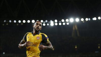 Arsenal’s Theo Walcott shown in action against Basel on Wednesday night. Andrew Couldridge / Reuters