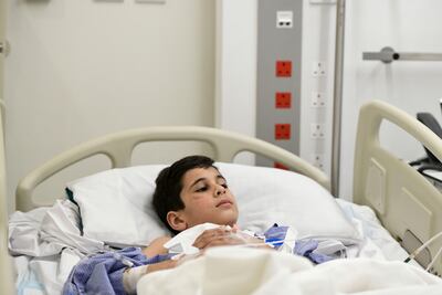 Eissa Shaheen at Sheikh Khalifa Medical City in Abu Dhabi. Khushnum Bhandari / The National