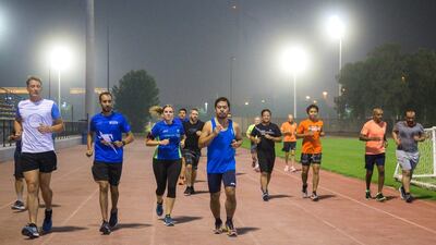 Runners take part in the first session. Courtesy Abu Dhabi Sports Council