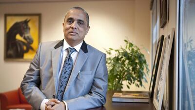 Ayaz Maqbool, the managing director at Tejuri poses for a portrait at Tejuri offices. Razan Alzayani / The National