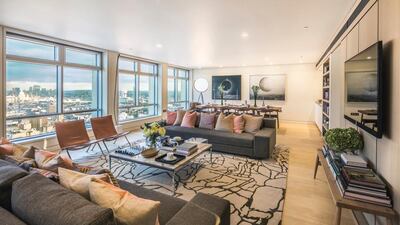 The property has two massive 2,133-square foot three-bedroom, three-bathroom apartments each retailing at £7.5 million. Courtesy Knight Frank