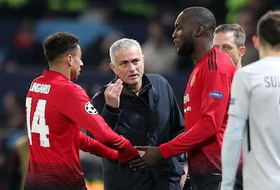 Romelu Lukaku, right, said he has had good chats with Manchester United manager Jose Mourinho about his form. AP Photo