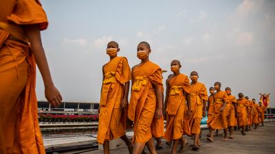 Hundreds of monks visited the most frequented Buddhist temples on the day. Getty