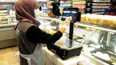 In line with Covid-19 safety and protocols, the store only permits entry with those who have downloaded the Tawakkalna app. AFP