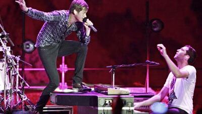 Tom Chaplin, left, says he wants people to be bewildered by Keane's Night Train.