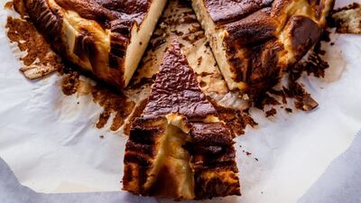Burnt cheesecakes have risen in popularity in 2020. Courtesy of Luma's Cakes Dubai