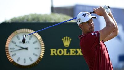 Henrik Stenson during the pro-am event prior to the DP World Tour Championship. Ross Kinnaird / Getty Images