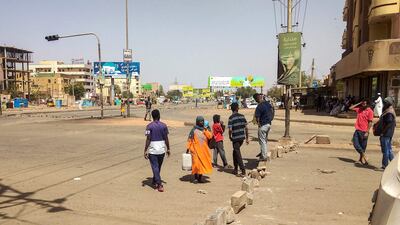 Roads in Omdurman, the twin city of Sudan's capital, are in a poor state of repair. AFP