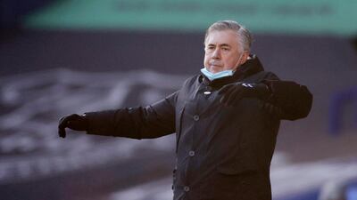 Everton manager Carlo Ancelotti. Reuters