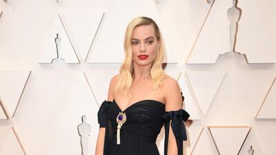 Margot Robbie in Chanel at the 92nd Oscars at the Dolby Theatre in Hollywood, California on February 9, 2020. AFP