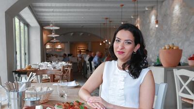 Sumati Menda, food blogger and the founder of Veggiebuzz.com, tries out a few dishes at Mythos Kouzina & Grill in Jumeirah Lake Towers. Victor Besa for The National
