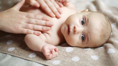 More than 400 babies will be massaged at the same time in Dubai in an Guinness World Record attempt by skincare brand Himalaya Herbals on March 19. Courtesy Getty Images