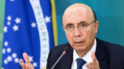 The Brazilian finance minister Henrique Meirelles. The Brazilian government predicts a deficit of about US$42 billion for 2017, around what the Olympic Games cost to host, and now wants a public spending cap. Evaristo Sa / AFP