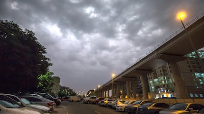 A cloudy morning in Discovery, Dubai. Leslie Pableo / The National