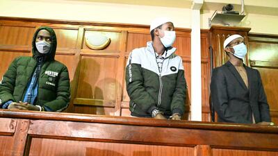 Hassan Hussein Mustafa and Mohamed Ahmed Abdi were found guilty and Liban Abdullahi Omar was acquitted. AFP