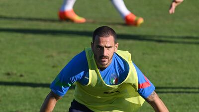 Leonardo Bonucci trains in Florence. Getty