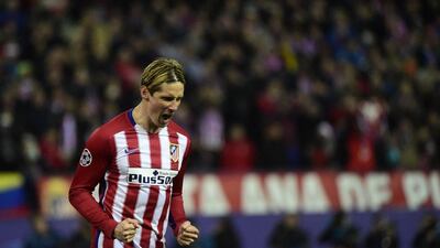Atletico Madrid’s forward Fernando Torres shouts during the Uefa Champions League last sixteen second leg football match Atletico Madrid v PSV Eindhoven at the Vicente Calderon stadium in Madrid on March 15, 2016. AFP / PIERRE-PHILIPPE MARCOU