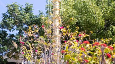 St.Gregorios Orthodox Church. An architectural walk on Saturday explored spaces of coexistence around Al Qasimiyah neighborhood in Sharjah. The journey followed the path of the recently launched publication 'In Search if Spaces of Coexistence: An Architect’s Journey'. Photo: Reem Mohammed/The National