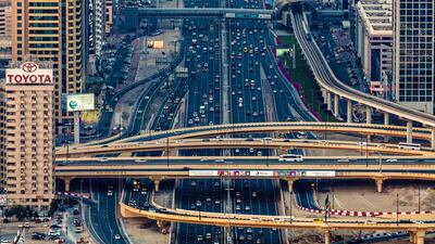 A trip to Dubai airport from The Greens near Tecom using Sheikh Zayed Road can take at least 90 minutes. Sarah Dea / The National
