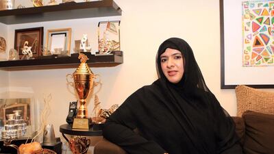 Azza al Qubaisi, Artist and Social Enterprenuer at her office in Abu Dhabi in 2011. Ravindranath K / The National
