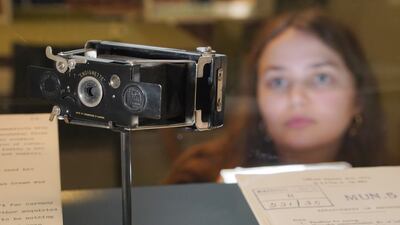 A 1910 Ensignette camera, the first spy camera bought by MI5