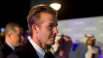 David Beckham attended a dinner function hosted to launch Strategic Visions magazine at the Emirates Palace.