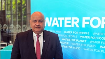 Saroj Kumar Jha, the World Bank's global water director, says it is crucial to reframe water from a public good into an asset class. Salim A Essaid / The National