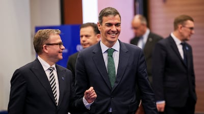 Spain's Prime Minister Pedro Sanchez attends. Reuters