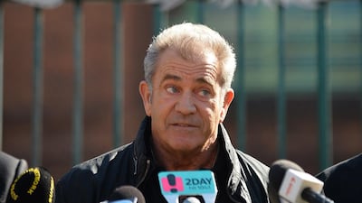 Actor and director Mel Gibson speaks at a press conference at Fox Studios in Sydney on July 30, 2015. Gibson will direct a Second World War drama called Hacksaw Ridge on location in Sydney and New South Wales, with filming starting in October 2015. Peter Parks / AFP