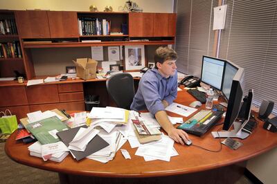 The real Michael Burry, who predicted the housing market plunge of 2008-09, at his office in California. He now fears that ETFs are the next bubble. Tony Avelar/Bloomberg