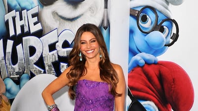 Sofia Vergara, in Missoni, poses at the premiere of 'The Smurfs in 3D' in New York, US, on July 24, 2011. EPA