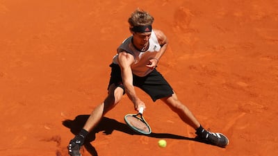 Germany's Alexander Zverev on his way to a 6-3, 6-2 win against Kei Nishikori of Japan. Getty