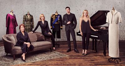 From left, Judy Kaye, Erin Davie, Roe Hartrampf and Jeanna de Waal who will appear in the upcoming musical 'Diana'. AP