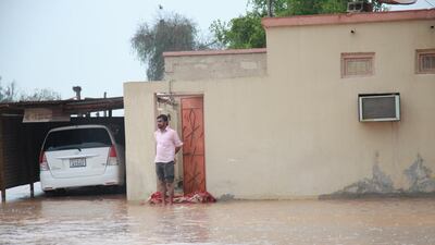 The rains at Sham and Wadi Ghalilah in RAK led to flooding in the mountainous areas. Residence say floods haven't been seen since 1975. Mariam Al Nuaimi / The National