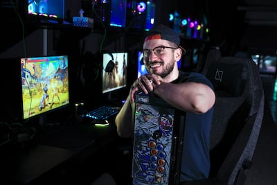 Street Fighter gaming champion Adel Anouche is a member of esports team Reject. Victor Besa / The National