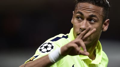 Neymar scored 32 goals in La Liga and the Champions League for Barcelona last season. Franck Fife / AFP