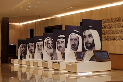 Visitors can learn more about the seven original leaders of the UAE, including interactive family trees. Chris Whiteoak / The National