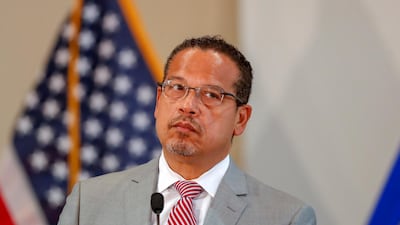 Keith Ellison, Attorney General for Minnesota: George Floyd is not here. He should be here, he should be alive, but he’s not. About nine days ago, the world watched Floyd utter his very last words, “I can’t breathe,” as he pled for his life. Reuters