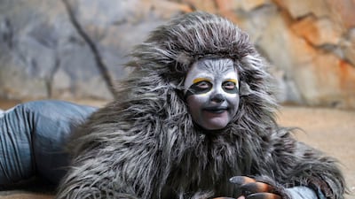 Carter in full costume as a sloth