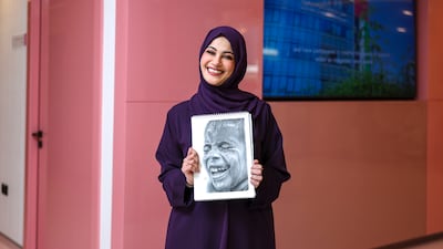 Meera Al Meri drew strength from art after having breast cancer diagnosed. Victor Besa / The National